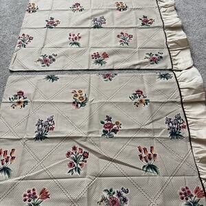 NEW Vtg 80s floral standard pillowcases with ruffle - Garden Cottage Country